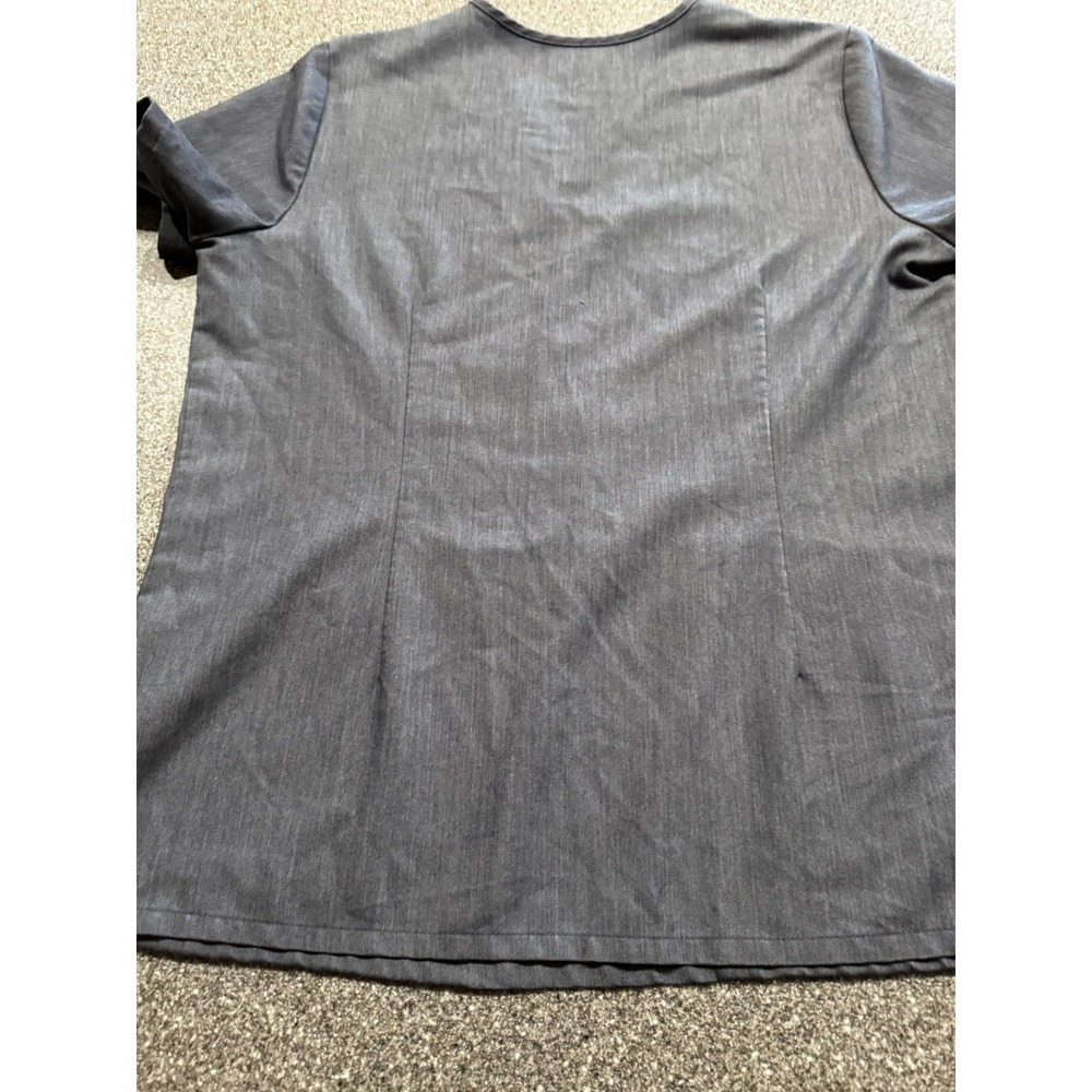 Figs Technical Collection Heather gray Two Pocket Scrub Top Size large EUC